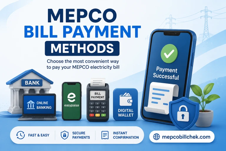 Steps For Online Banking MEPCO Bill Payment