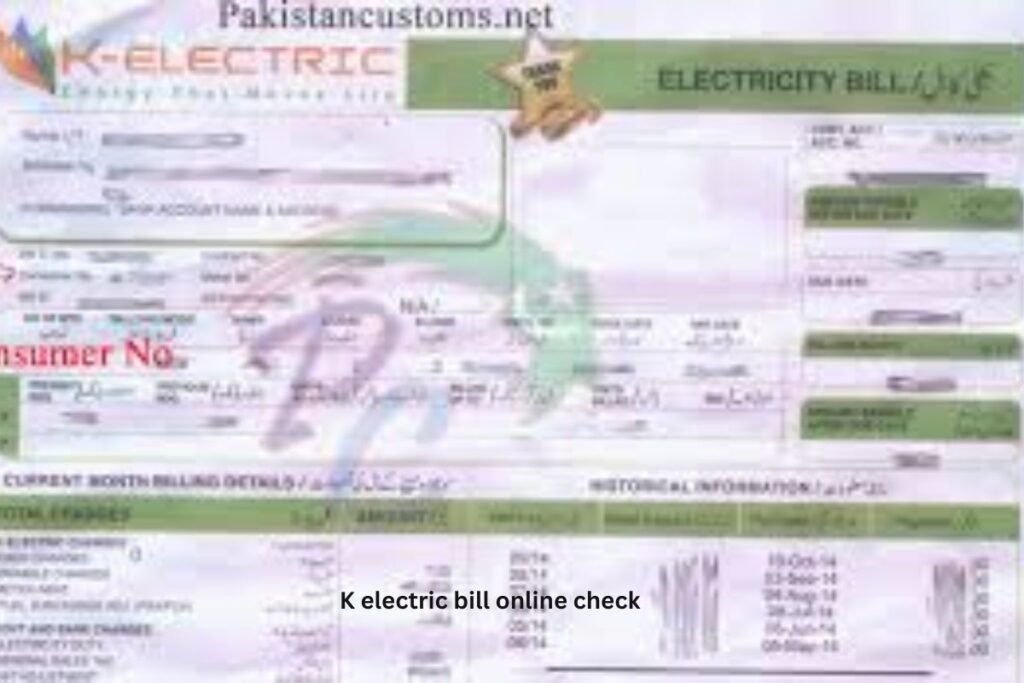 K Electric Bill Online Check